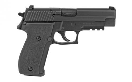 Sig Sauer P226, MK-25, Double Action/Single Action, Semi-automatic, Metal Frame Pistol, Full Size, 9MM, 4.4" Barrel, Alloy, Nitron Finish, Black, Polymer Grips, SIGLITE Night Sights, Decocker, 10 Rounds, Phosphate components, Engraved w/USN Anchor, 3 Magazines MK-25-CA