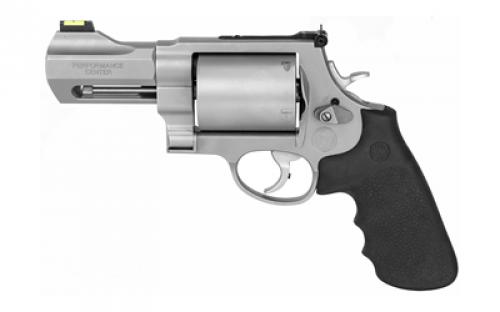 Smith & Wesson Model 500, Performance Center, Double Action/Single Action, Metal Frame Revolver, X-Frame, 500 S&W, 3.5" Custom Barrel, Stainless Steel, Rubber Grips, Fiber Optic Front Sight, 5 Rounds, Unfluted Cylinder, Trigger Stop 11623