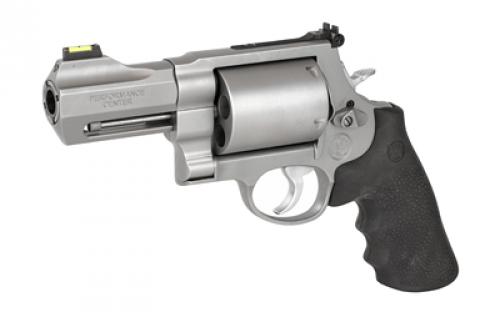 Smith & Wesson Model 500, Performance Center, Double Action/Single Action, Metal Frame Revolver, X-Frame, 500 S&W, 3.5" Custom Barrel, Stainless Steel, Rubber Grips, Fiber Optic Front Sight, 5 Rounds, Unfluted Cylinder, Trigger Stop 11623