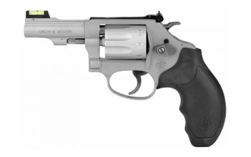 Smith & Wesson Model 317, Kit Gun, Double Action, Metal Frame Revolver, J-Frame, 22LR, 3" Barrel, Alloy, Matte Finish, Silver, Rubber Grips, Hi-Viz Fiber Optic Sights, 8 Rounds 160221