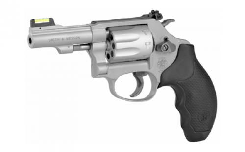 Smith & Wesson Model 317, Kit Gun, Double Action, Metal Frame Revolver, J-Frame, 22LR, 3" Barrel, Alloy, Matte Finish, Silver, Rubber Grips, Hi-Viz Fiber Optic Sights, 8 Rounds 160221