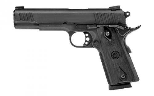 Taurus PT1911, Single Action Only, Semi-automatic, Metal Frame Pistol, Full Size, 45 ACP, 5" Barrel, Steel Alloy, Matte Finish, Black, Rubber Grips, Novak Sights, Manual Thumb Safety, 8 Rounds, 1 Magazine 1-191101FS