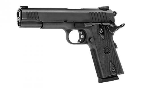 Taurus PT1911, Single Action Only, Semi-automatic, Metal Frame Pistol, Full Size, 45 ACP, 5" Barrel, Steel Alloy, Matte Finish, Black, Rubber Grips, Novak Sights, Manual Thumb Safety, 8 Rounds, 1 Magazine 1-191101FS