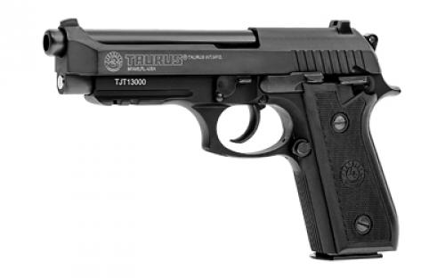 Taurus PT92, Double Action/Single Action, Semi-automatic, Metal Frame Pistol, 9MM, 5" Barrel, Alloy, Matte Finish, Black, Rubber Grips, Drift Adjustable Rear Sight, Manual Thumb Safety, 17 Rounds, 2 Magazines 1-920151-17