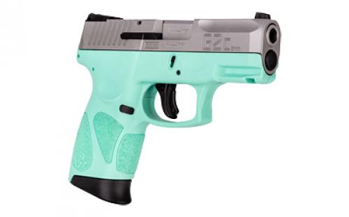 Taurus G2C, Striker Fired, Semi-automatic, Polymer Framed Pistol, Compact, 9MM, 3.26" Barrel, Cyan Frame, Silver Slide, Adjustable Sights, 12 Rounds, 2 Magazines 1-G2C939-12C