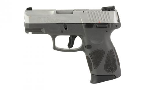 Taurus G2C, Striker Fired, Semi-automatic, Polymer Framed Pistol, Compact, 9MM, 3.26" Barrel, Gray Frame, Silver Slide, Adjustable Sights, 12 Rounds, 2 Magazines 1-G2C939-12G