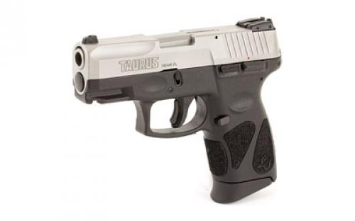 Taurus G2C, Striker Fire, Semi-automatic, Polymer Frame Pistol, Compact, 9MM, 3.2" Barrel, Matte Finish, Silver Slide, Black Frame, Adjustable Sights, Manual Thumb Safety, 12 Rounds, 2 Magazines 1-G2C939-12