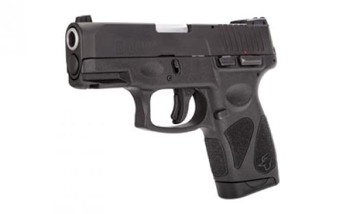 Taurus G2S, Striker Fired, Semi-automatic, Polymer Frame Pistol, Sub-Compact, 9mm, 3.2" Barrel, Matte Finish, Black, Fixed Front Sight With Adjustable Rear Sight, Manual Thumb Safety, 7 Rounds, 2 Magazines 1-G2S931