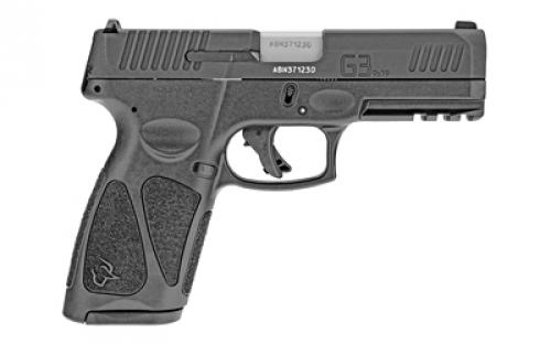 Taurus G3, Striker Fired, Semi-automatic, Polymer Frame Pistol, Full Size, 9MM, 4" Barrel, Matte Finish, Silver Slide, Black Frame, Fixed Steel Front Sight, Drift-Adjustable Steel Rear Sight w/ Serrated Ramp, 10 Rounds, 2 Magazines 1-G3B941-10