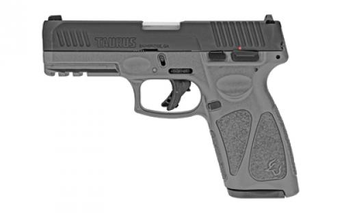 Taurus G3, Striker Fired, Semi-automatic, Polymer Frame Pistol, Full Size, 9MM, 4 Barrel, Matte Finish, Black Slide, Gray Frame, Fixed Steel Front Sight, Drift-Adjustable Steel Rear Sight w/ Serrated Ramp, Manual Thumb Safety, 2 Magazines, (1) 15-Round and (1) 17-Round 1-G3B941G