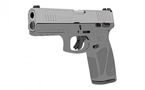 Taurus G3, Striker Fired, Semi-automatic, Polymer Frame Pistol, Full Size, 9MM, 4" Barrel, Matte Finish, Silver Slide, Gray Frame, Fixed Steel Front Sight, Drift-Adjustable Steel Rear Sight w/ Serrated Ramp, Manual Thumb Safety, 2 Magazines, (1) 15 Round and (1) 17-Round 1-G3B949G