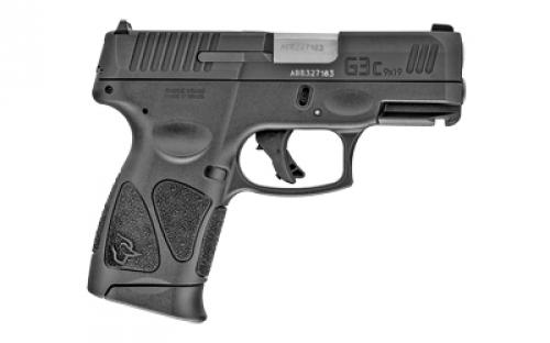 Taurus G3C, Striker Fired, Semi-automatic, Polymer Frame Pistol, Compact, 3.2" Barrel, Matte Finish, Black, Fixed Front Sight With Drift Adjustable Rear Sight, Manual Thumb Safety, 10 Rounds, 3 Magazines 1-G3C931-10