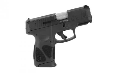 Taurus G3C, MA Compliant, Striker Fired, Semi-automatic, Polymer Frame Pistol, Compact, 9MM, 3.2" Barrel, Matte Finish, Black, Fixed Front Sight With Drift Adjustable Rear Sight, Manual Safety, 10 Rounds, 3 Magazines 1-G3C931-MA