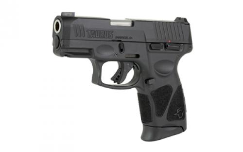 Taurus G3C, Striker Fired, Semi-automatic, Polymer Framed Pistol, Compact, 9MM, 3.2" Barrel, Matte Finish, Black, Manual Safety, AmeriGlo Front Night Sight, 12 Round, 3 Magazines 1-G3C931-TL1