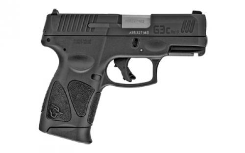 Taurus G3C, Striker Fired, Semi-automatic, Polymer Frame Pistol, Compact, 3.2" Barrel, Matte Finish, Black, Fixed Front Sight With Drift Adjustable Rear Sight, Manual Thumb Safety, 12 Rounds, 3 Magazines 1-G3C931