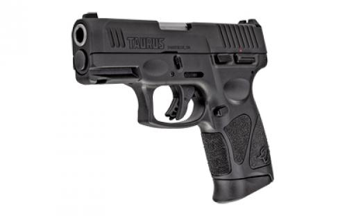 Taurus G3C, Striker Fired, Semi-automatic, Polymer Frame Pistol, Compact, 3.2" Barrel, Matte Finish, Black, Fixed Front Sight With Drift Adjustable Rear Sight, Manual Thumb Safety, 12 Rounds, 3 Magazines 1-G3C931