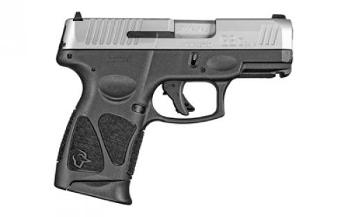 Taurus G3C, Striker Fired, Semi-automatic, Polymer Frame Pistol, Compact, 9MM, 3.2" Barrel, Stainless Finish, Silver Slide, Black Frame, Fixed Front Sight With Drift Adjustable Rear Sight, Manual Thumb Safety, 12 Rounds, 3 Magazines 1-G3C939