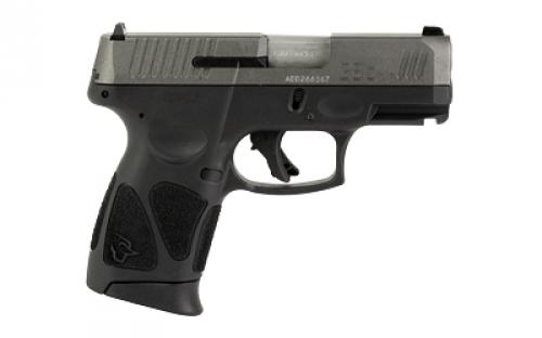 Taurus G3C, Striker Fired, Semi-automatic, Polymer Frame Pistol, Compact, 3.2" Barrel, Matte Finish, Tungsten Slide, Black Frame, Fixed Front Sight With Drift Adjustable Rear Sight, 12 Rounds, 3 Magazines 1-G3C93C