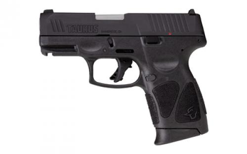 Taurus G3C, Striker Fired, Semi-automatic, Polymer Frame Pistol, Compact, 3.2" Barrel, Matte Finish, Black, Fixed Front Sight With Drift Adjustable Rear Sight, 12 Rounds, 3 Magazines 1-G3CSR9031