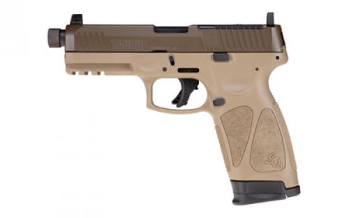 Taurus G3, Tactical, Striker Fired, Semi-automatic, Polymer Frame Pistol, Full Size, 9MM, 4.5" Threaded Barrel, Cerakote Finish, Patriot Brown Slide, Tan Frame, Fixed Steel Suppressor Height Front And Rear Sights, TORO Optics Ready System, 10 Rounds, 2 Magazines 1-G3P941-TAC10