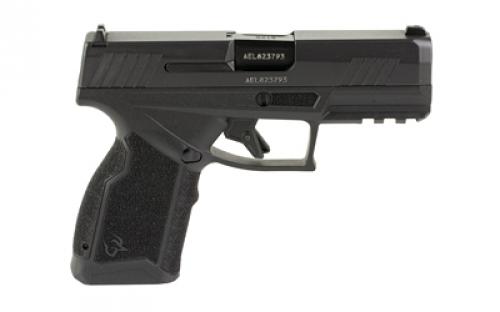 Taurus GX4 Carry, Striker Fired, Semi-automatic, Polymer Frame Pistol, Compact, 9MM, 3.7" DLC Coated Barrel, Nitride Finish, Black, Fixed White Dot Steel Front Sight, Serrated Drift Adjustable Rear Sight, Picatinny Rail, 15 Rounds, 2 Magazines, Includes (2) Grip Backstraps 1-GX4CR941