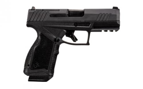 Taurus GX4 Carry, TORO, Striker Fired, Semi-automatic, Polymer Frame Pistol, Compact, 9MM, 3.7" DLC Coated Barrel, Nitride Finish, Black, Fixed White Dot Steel Front Sight, Serrated Drift Adjustable Rear Sight, Picatinny Rail, Optics Ready, 15 Rounds, 2 Magazines, Includes (2) Grip Backstraps, BLEM (Scratch on Slide) 1-GX4CRP941