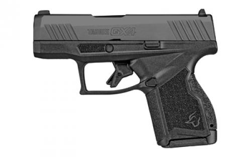 Taurus GX4, Semi-automatic Pistol, Striker Fired, Compact, 9MM, 3 Barrel, Polymer Frame, Black Slide, Fixed Steel Front Sight, Drift-Adjustable Steel Rear Sight w/ Serrated Ramp, Two Backstrap Options, 2-10Round Magazines 1-GX4M931-10