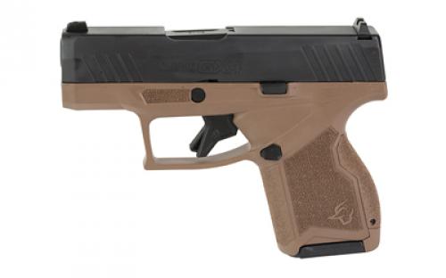 Taurus GX4, Semi-automatic, Striker Fired, Compact, Polymer Frame Pistol, 9MM, 3 Barrel, Brown Frame, Black Slide, Fixed Steel Front Sight, Drift-Adjustable Steel Rear Sight w/ Serrated Ramp, Two Backstrap Options, 11 Rounds, 2 Magazines 1-GX4M931B