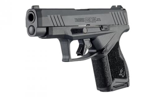 Taurus GX4XL, Striker Fired, Semi-automatic, Polymer Frame Pistol, Micro-Compact, 9MM, 3.7" Barrel, Black Slide, Fixed Steel Front Sight, Drift-Adjustable Steel Rear Sight w/ Serrated Ramp, Two Backstrap Options, 2 10 Round Magazines 1-GX4XL941-10