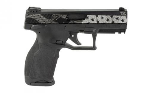 Taurus TX22, TALO Exclusive, Semi-automatic, Striker Fired, 22 LR, 4.1" Threaded Barrel, Polymer Frame, Black Color, Laser Engraved US Flag, 16Rd, 2 Magazines 1-TX22141-US1