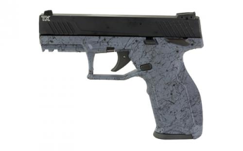 Taurus TX22, Semi-automatic, Striker Fired, 22 LR, 4.1 Threaded Barrel, Matte Finish, Gray Splatter, Polymer, Blade Front/Adjustable Rear 16 Rounds, 2 Mags, Manual Safety 1-TX22141SP1