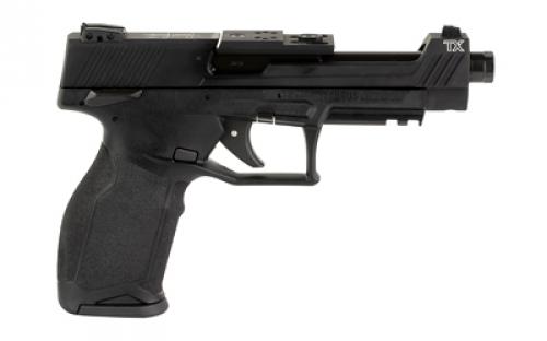 Taurus TX22, Competition, Striker Fired, Semi-automatic, Full Size, Polymer Frame Pistol, 22 LR, 5.25" Threaded Barrel, Matte Finish, Black, Slide Engraved "Jesse Harrison" Signature, Fixed Front Sight with Drift Rear Adjustable Rear Sight, Manual Safety, 16 Rounds, Includes Bushnell RXS250 Red Dot, Autographed Photo of Jesse Harrison 1-TX22C151-JH