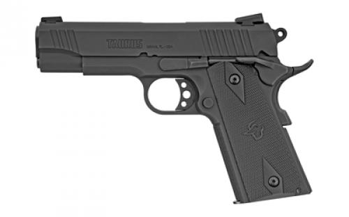 Taurus 1911, Single Action Only, Semi-automatic, Metal Frame Pistol, Commander Size, 9MM, 4.25" Barrel, Steel, Black, Novak Sights, Manual Thumb Safety, 9 Rounds, 1 Magazine 1-191101COM-9MM