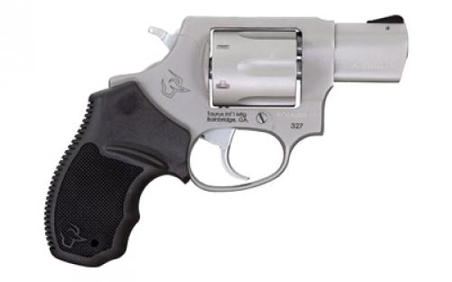 Taurus 327 Revolver, Double Action/Single Action, Steel Frame Revolver, .327 Federal Magnum, 2" Barrel, Stainless Steel Finish, Polymer Grips, Black, Fixed Sights, 6 Rounds 2-32729