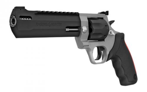 Taurus Raging Hunter, Double Action, Metal Frame Revolver, Large Frame, 357 Magnum/38 Special +P, 6.75" Exact Barrel Length, Stainless Steel, Matte Finish, Two-Tone, Rubber Grips, Adjustable Sights, 7 Rounds 2-357065RH