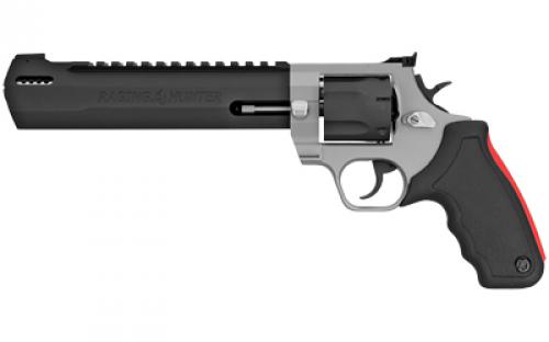 Taurus Raging Hunter, Double Action, Metal Frame Revolver, Large Frame, 357 Magnum/38 Special +P, 8.37 Exact Barrel Length, Stainless Steel, Matte Finish, Two-Tone, Rubber Grips, Adjustable Sights, 7 Rounds 2-357085RH