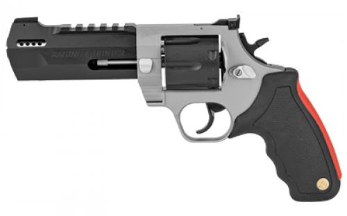 Taurus Raging Hunter, Double Action, Metal Frame Revolver, Large Frame, 44 Magnum, 5.12" Exact Barrel Length, Stainless Steel, Matte Finish, Duo-Tone, Rubber Grips, Adjustable Sights, 6 Rounds 2-440055RH