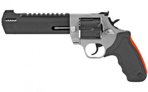 Taurus Raging Hunter, Double Action, Metal Frame Revolver, Large Frame, 44 Magnum, 6.75" Exact Barrel Length, Stainless Steel, Matte Finish, Duo-Tone Finish, Rubber Grips, Adjustable Sights, 6 Rounds 2-440065RH