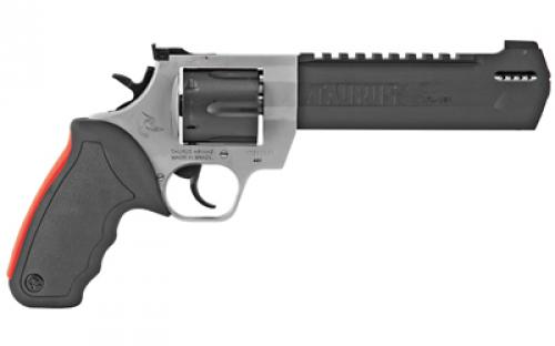 Taurus Raging Hunter, Double Action, Metal Frame Revolver, Large Frame, 44 Magnum, 6.75" Exact Barrel Length, Stainless Steel, Matte Finish, Duo-Tone Finish, Rubber Grips, Adjustable Sights, 6 Rounds 2-440065RH