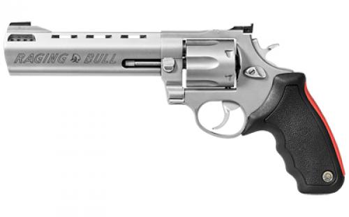 Taurus Raging Bull, Double Action/Single Action, Steel Frame Revolver, 44 Magnum, 6.5 Barrel, Stainless Finish, 6 Rounds, Adjustable Sights 2-444069