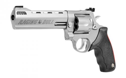 Taurus Raging Bull, Double Action/Single Action, Steel Frame Revolver, 44 Magnum, 6.5" Barrel, Stainless Finish, 6 Rounds, Adjustable Sights 2-444069