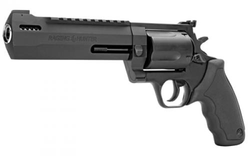 Taurus Raging Hunter, Double Action, Metal Frame Revolver, Large Frame, 460 S&W, 6.75" Barrel, Steel, Oxide Finish, Black, Rubber Grips, Adjustable Rear Sight, 5 Rounds 2-460061RH