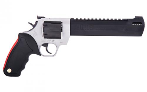 Taurus Raging Hunter, Double Action/Single Action, Steel Frame, Revolver, Large Frame, 500 S&W, 6.75" Barrel, Black Barrel/Cylinder, Silver Frame, Rubber Grips, Adjustable Rear Sight, 5 Rounds 2-500065RH