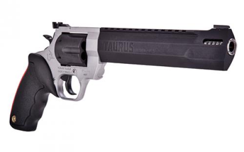 Taurus Raging Hunter, Double Action/Single Action, Steel Frame, Revolver, Large Frame, 500 S&W, 6.75" Barrel, Black Barrel/Cylinder, Silver Frame, Rubber Grips, Adjustable Rear Sight, 5 Rounds 2-500065RH