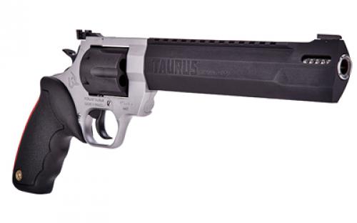 Taurus Raging Hunter, Double Action/Single Action, Steel Frame, Revolver, Large Frame, 500 S&W, 8.37" Barrel, Black Barrel/Cylinder, Silver Frame, Rubber Grips, Adjustable Rear Sight, 5 Rounds 2-500085RH