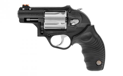 Taurus Model 605, Double Action, Polymer Frame Revolver, Small Frame, 357 Magnum, 2 Barrel, Oxide Finish, Silver Cylinder, Black, Rubber Grips, Fixed Sights, 5 Rounds 2-605029PLY