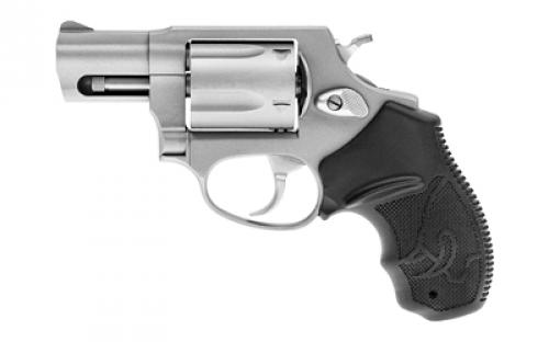 Taurus Defender 605, Double Action/Single Action, Steel Framed Revolver, 357 Magnum, 3 Stainless Steel Barrel, Stainless Steel Finish, Silver, Black Hogue Rubber Grips, Front Night Sight, 5 Rounds 2-60539NS