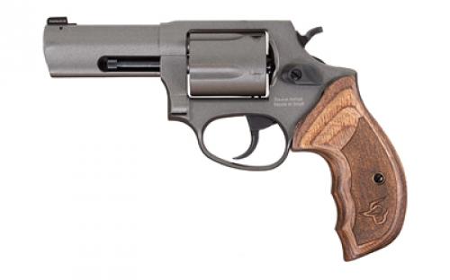 Taurus Defender 605, Double Action/Single Action, Steel Framed Revolver, 357 Magnum, 3" Barrel, Cerakote Finish, Tungsten, Altamont Wood Grips, Front Night Sight, 5 Rounds 2-6053CNS