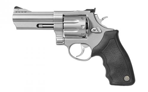 Taurus Model 608, Double Action, Metal Frame Revolver, Large Frame, 357 Magnum, 4 Barrel, Ported, Stainless Steel, Matte Finish, Silver, Rubber Grips, Adjustable Sights, 8 Rounds 2-608049