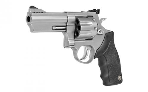 Taurus Model 608, Double Action, Metal Frame Revolver, Large Frame, 357 Magnum, 4" Barrel, Ported, Stainless Steel, Matte Finish, Silver, Rubber Grips, Adjustable Sights, 8 Rounds 2-608049